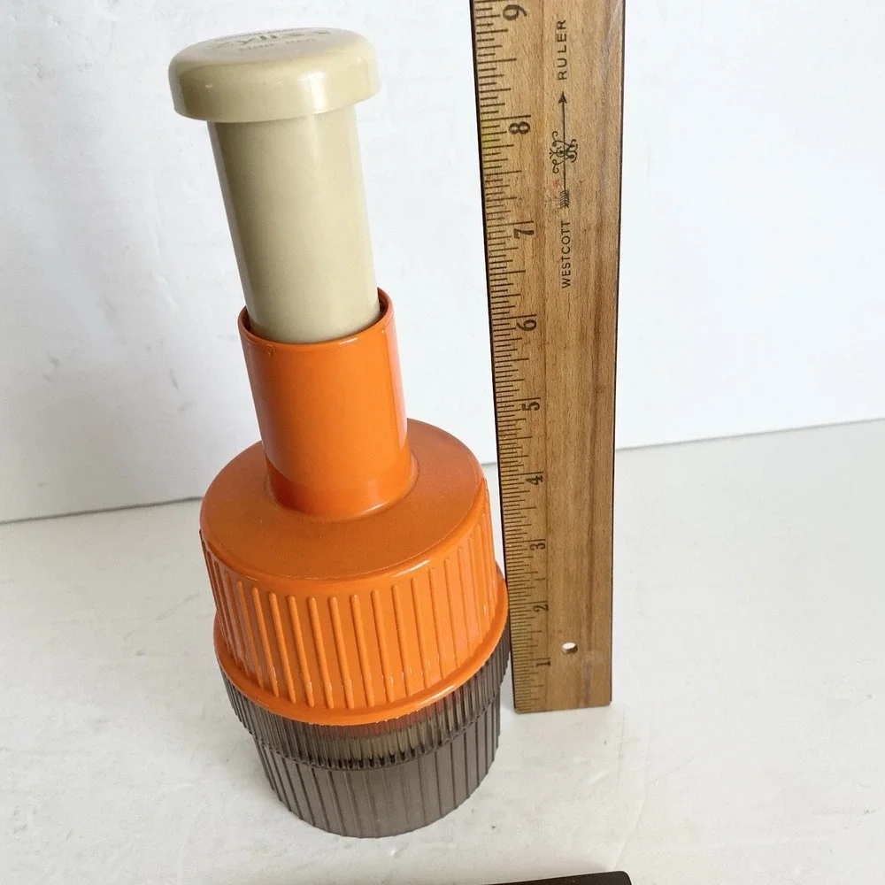 Zyliss Retro Food Nut Chopper Swiss Made Collectible 60s Orange with Sharpener‎